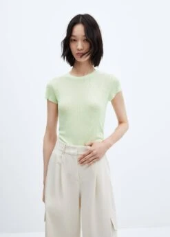 T-shirt En Maille Fine