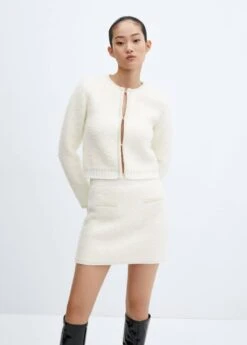 Jupe Tweed Liserés Contrastants