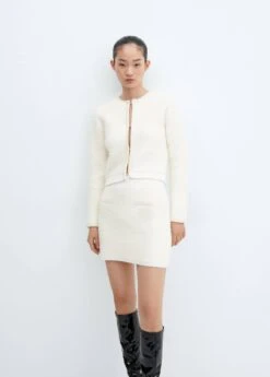 Jupe Tweed Liserés Contrastants -Mode Nouvelle Magasin 57067754 05 D2