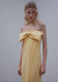 Robe Cache-cœur Col Nœud