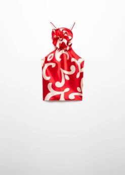 Top Satiné Imprimé Fleur Décorative -Mode Nouvelle Magasin 57073821 70 B