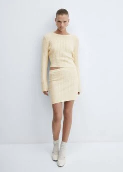 Minijupe Maille Torsadée -Mode Nouvelle Magasin 57075804 11 D1