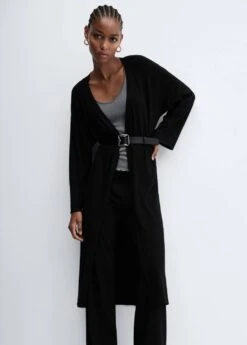 Cardigan Long Maille Fine -Mode Nouvelle Magasin 57076308 99 D2