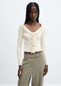 Cardigan Maille Volants