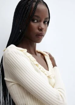 Cardigan Maille Volants -Mode Nouvelle Magasin 57077717 02 D1