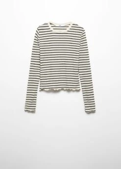 T-shirt Rayures Texturé -Mode Nouvelle Magasin 57077736 08 B