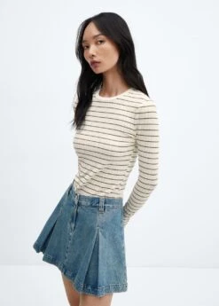 T-shirt Rayures Texturé -Mode Nouvelle Magasin 57077736 43