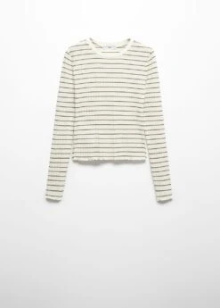 T-shirt Rayures Texturé -Mode Nouvelle Magasin 57077736 43 B