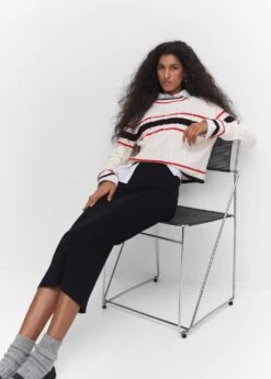 Pull-over Torsades Détail Rayures -Mode Nouvelle Magasin 57083794 05 D2