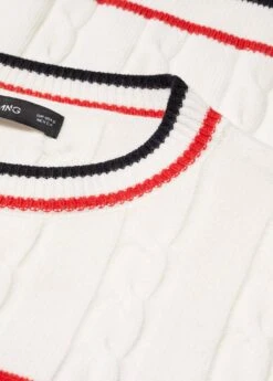 Pull-over Torsades Détail Rayures -Mode Nouvelle Magasin 57083794 05 D8