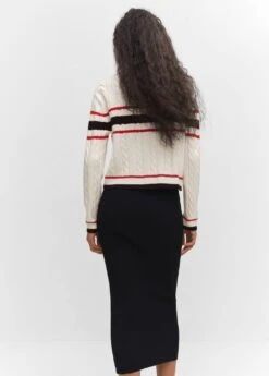 Pull-over Torsades Détail Rayures -Mode Nouvelle Magasin 57083794 05 R