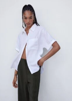 Pantalon Droit Plissé -Mode Nouvelle Magasin 57083811 37 D1