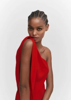 Robe Asymétrique Nœud -Mode Nouvelle Magasin 57083814 70 D1