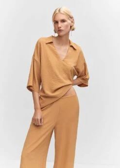 Pantalon Wideleg Taille Haute -Mode Nouvelle Magasin 57084011 07 D1