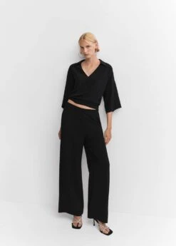 Pantalon Wideleg Taille Haute -Mode Nouvelle Magasin 57084011 99 D2