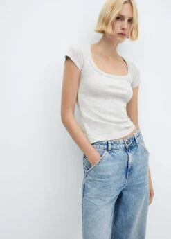 T-shirt Décolleté Plongeant -Mode Nouvelle Magasin 57084037 91