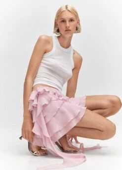 Jupe Gaze Volants -Mode Nouvelle Magasin 57084433 83 D2