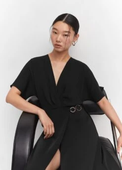 Robe Cache-cœur Détail Anneaux -Mode Nouvelle Magasin 57084769 99 D2