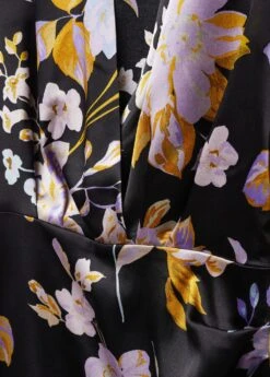 Robe Satinée En Imprimé Fleuri -Mode Nouvelle Magasin 57086317 99 D8