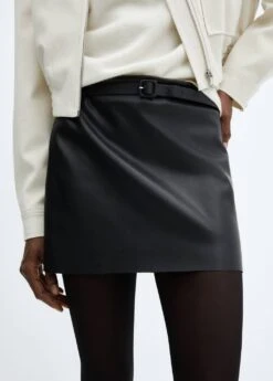 Minijupe Similicuir Ceinture