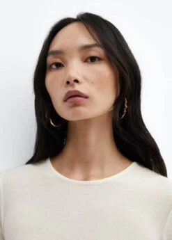 T-shirt Fin Col Rond -Mode Nouvelle Magasin 57087731 05 D1