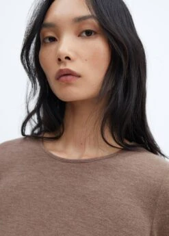 T-shirt Fin Col Rond -Mode Nouvelle Magasin 57087731 35 D1