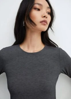 T-shirt Fin Col Rond -Mode Nouvelle Magasin 57087731 96 D1