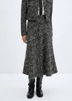 Jupe Midi Tweed