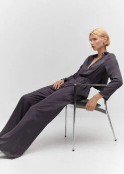 Combi-pantalon Chemisier Satinée -Mode Nouvelle Magasin 57093800 95 D2