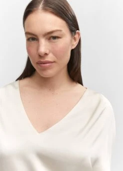 Blouse Satinée Manches Courtes -Mode Nouvelle Magasin 57093811 05 D4