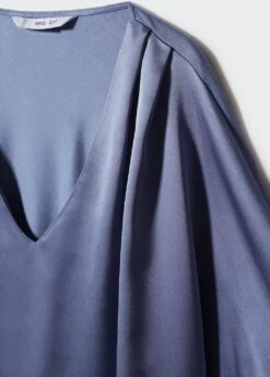 Blouse Satinée Manches Courtes -Mode Nouvelle Magasin 57093811 50 D8