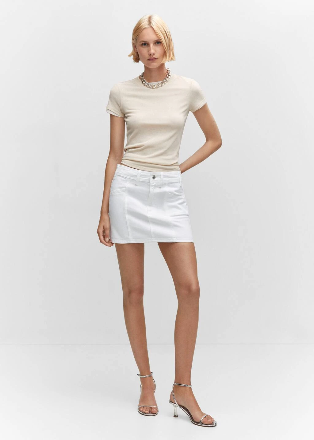 Minijupe En Jean Coutures 2 Minijupe En Jean Coutures – Image 2