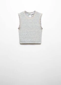 Top Tweed Bouton Bijou -Mode Nouvelle Magasin 57095805 50 B