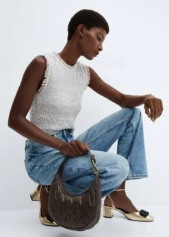 Top Tweed Bouton Bijou -Mode Nouvelle Magasin 57095805 50 D2