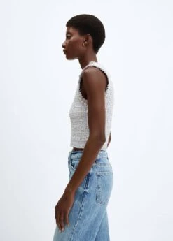 Top Tweed Bouton Bijou -Mode Nouvelle Magasin 57095805 50 D4