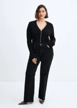 Cardigan Côtelé Boutons -Mode Nouvelle Magasin 57095807 99 D3